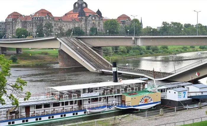 Colapsó un puente en Alemania