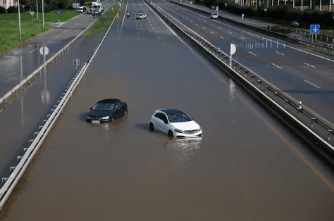 Lluvias torrenciales inundan Cataluña en España