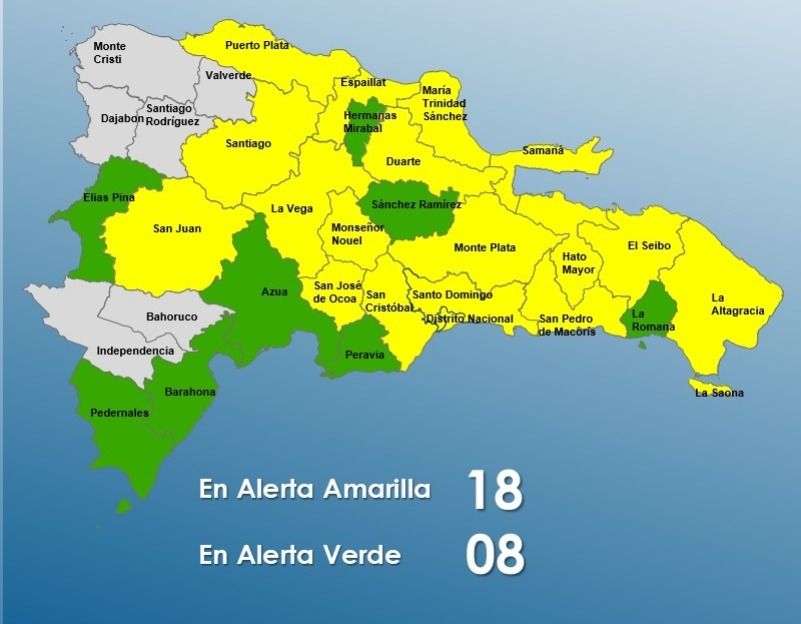 Prácticamente el país entero esta en alerta por lluvias