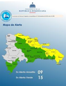 Colocan 24 provincias en alerta por lluvias