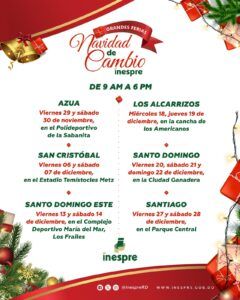 Inespre inicia “Navidad del Cambio” con seis grandes ferias