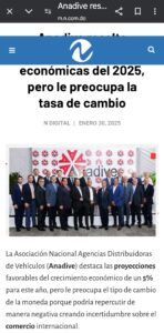 Anadive resalta proyecciones económicas del 2025
