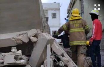 Construcción colapsa en La Romana