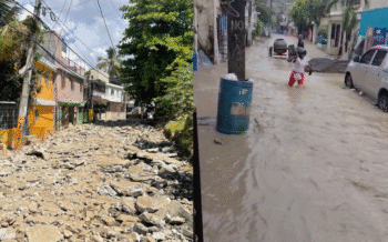 Lluvias inundan viviendas en Manoguayabo