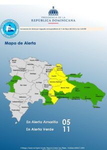 Colocan 16 provincias en alerta por lluvias