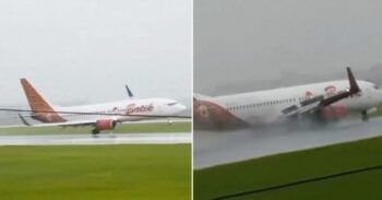 Pasajeros de avión se salvan de accidente en aeropuerto de Indonesia