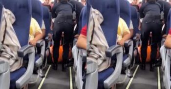 Hombre es sacado a la fuerza de avión por negarse a ceder pasillo