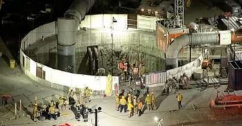 Rescatan a 31 trabajadores tras el colapso parcial de un túnel en Los Ángeles
