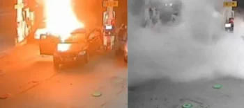 Explota vehículo tras confundir el tipo de combustible