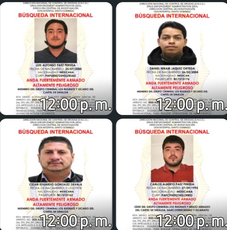 Policía Nacional, PGR, DNCD, DEA e INTERPOL