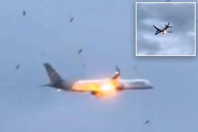 Avión aterriza de emergencia tras incendio en motor