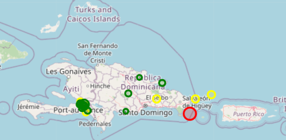 Temblor 5.2 grados se registra cerca de la isla Saona