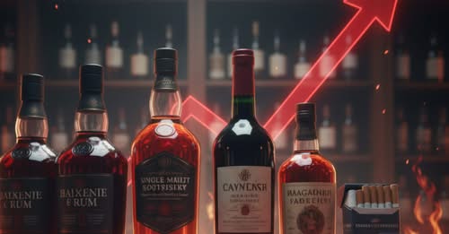 Viene alza de precios del ron, whisky, vino y cigarrillos