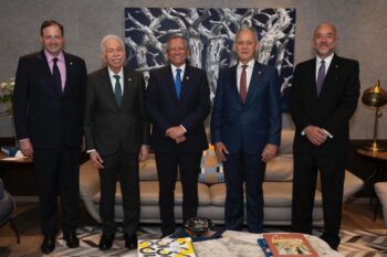 Presidente ejecutivo de Banreservas recibe visita de ejecutivos del BHD