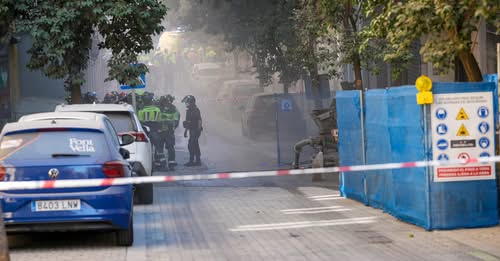 Varios heridos y desaparecidos tras derrumbarse un edificio en Madrid