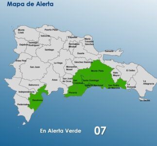 El COE coloca al Gran Santo Domingo y otras 5 provincias en alerta verde por vaguada