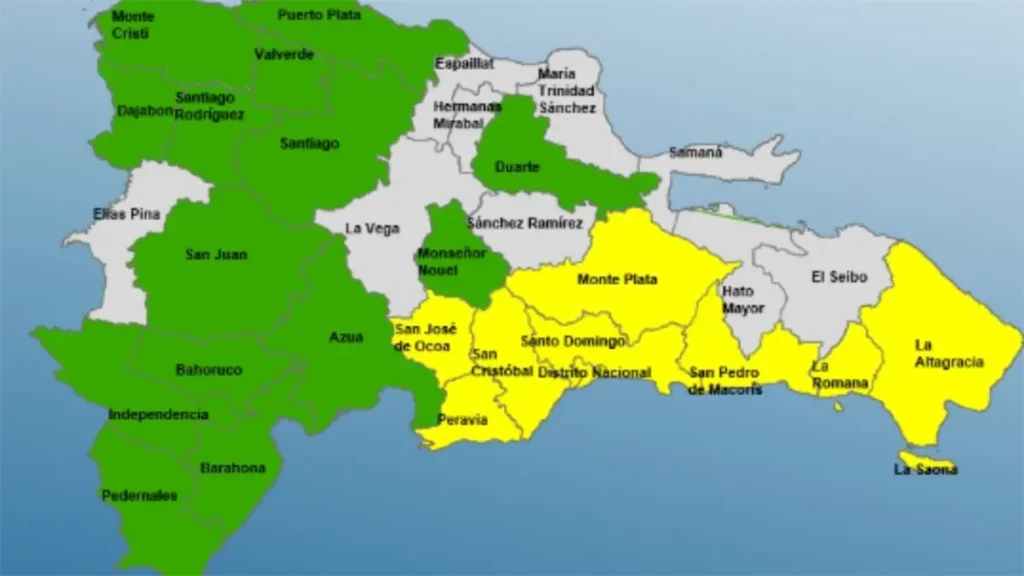Colocan 23 provincias en alerta por onda tropical y vaguada