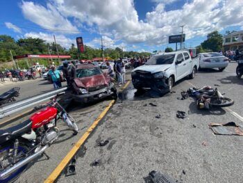 Varios heridos tras accidente en el cruce de Haina