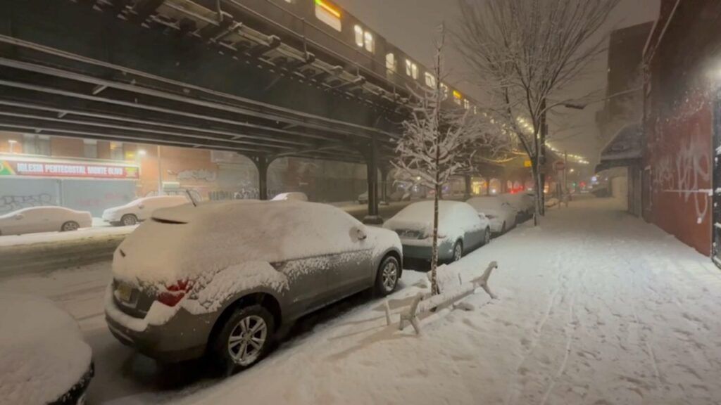 Se reportan nevadas de hasta dos dígitos en partes de NY