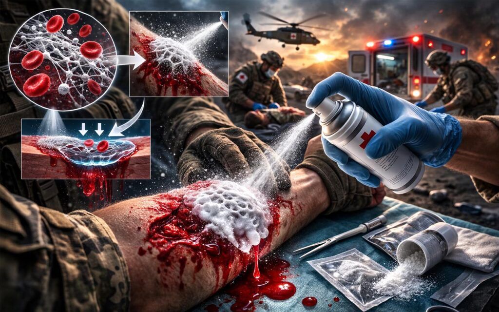 Crean aerosol que sella heridas mortales en solo un segundo