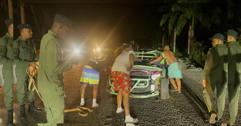 Joven resulta herida tras accidente de buggy en carretera Bayaguana-Monte Plata