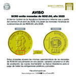 BCRD emite nueva moneda de RD$1.00 correspondiente al año 2025