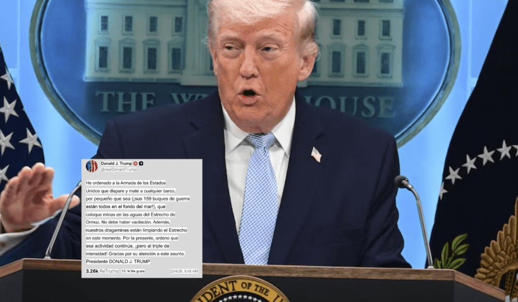 Donald Trump ordena a la Armada atacar cualquier embarcación en el estrecho de Ormuz